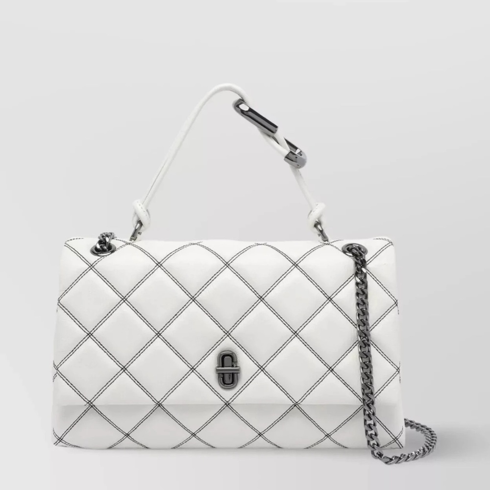 NWT $550 Marc Jacobs THE BI-COLOR QUILTED DUAL CONVERTIBLE SHOULDER BAG